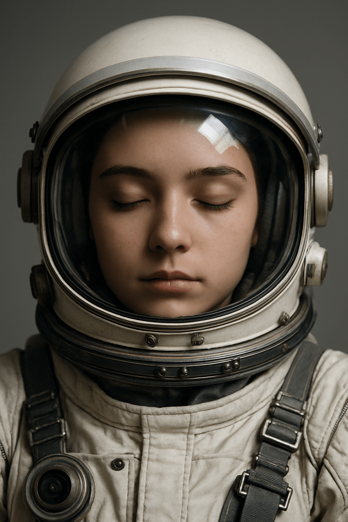 KI Porträt einer jungen Astronautin, 2025