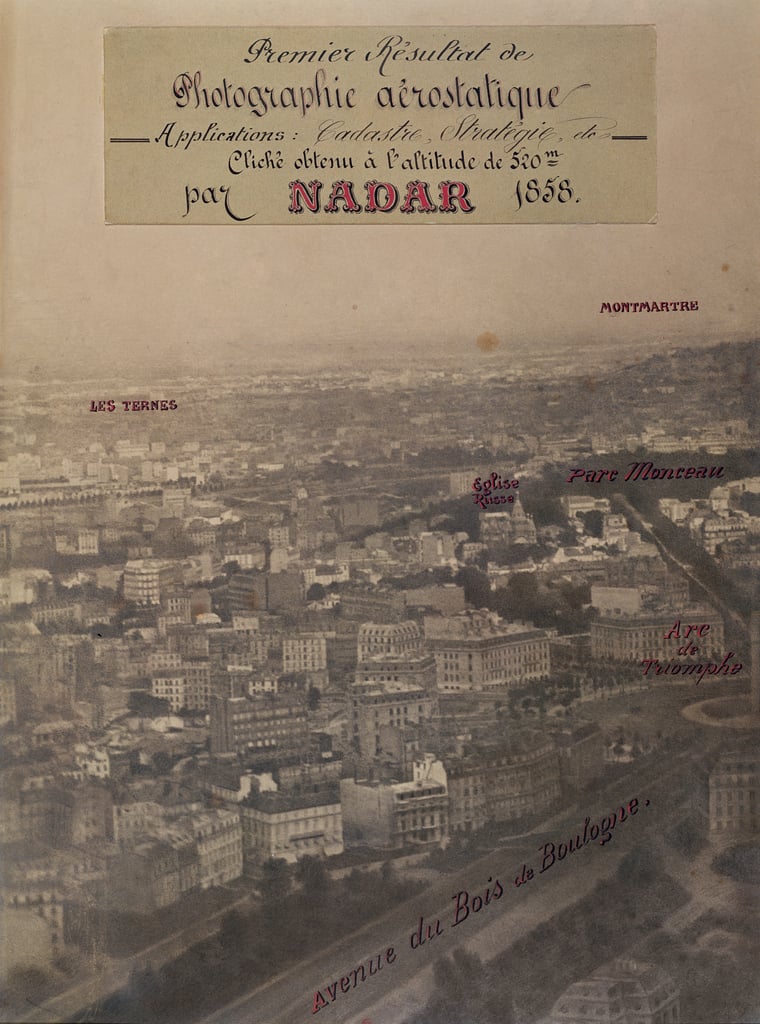 Nadar, die Anfänge der Luftbildfotografie, 1858