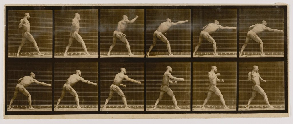 Eadweard Muybridge: Bewegungsabläufe als Vorläufer der bewegten Bilder des Kinos, 1878