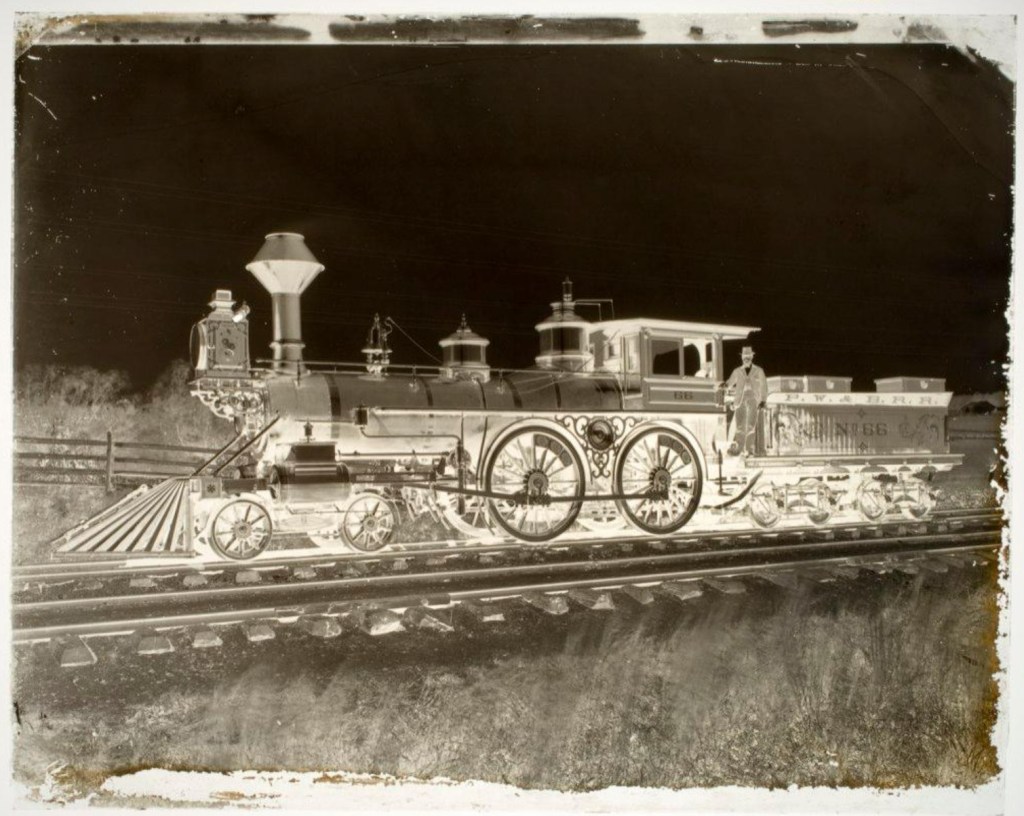 Negativ Glasplatte, manuell hergestellt nach dem nassen Kollodiumverfahren, ca. 1865