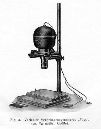 Leitz Vergrößerungsgerät für Kleinbildfilm, ca. 1930